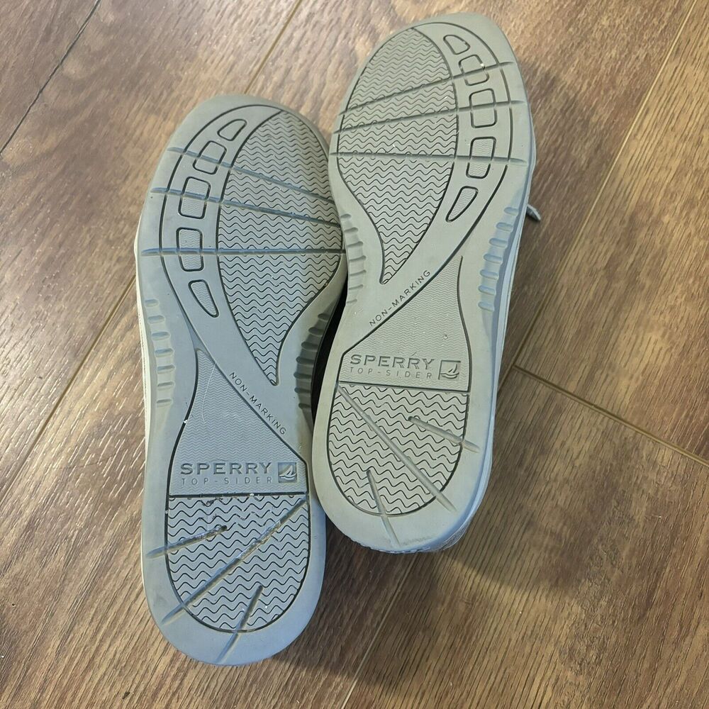 Sperry Top-Sider Angelfish Boat Shoe Silver Leopard Print Leather Women’s 6.5 - Picture 8 of 11